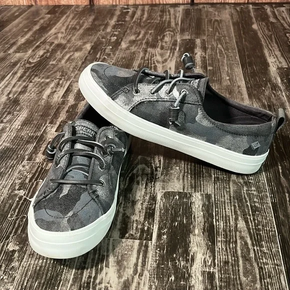 Sperry Shoes Sperry Crest Vibe Sneaker In Silver Metallic Camo